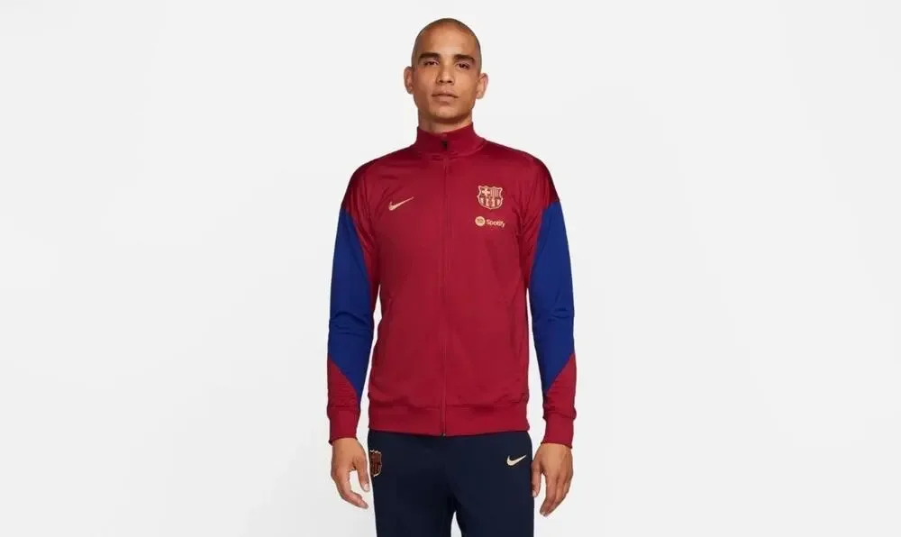 Nike DRI-FIT FC Barcelona Strike Track Jacket Red Men’s Size S FJ5407-621 RARE!